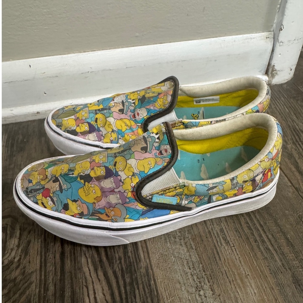 Vans x The Simpsons Classic Slip-On Cast Springfield Multi Color Sneakers Women - Picture 2 of 9